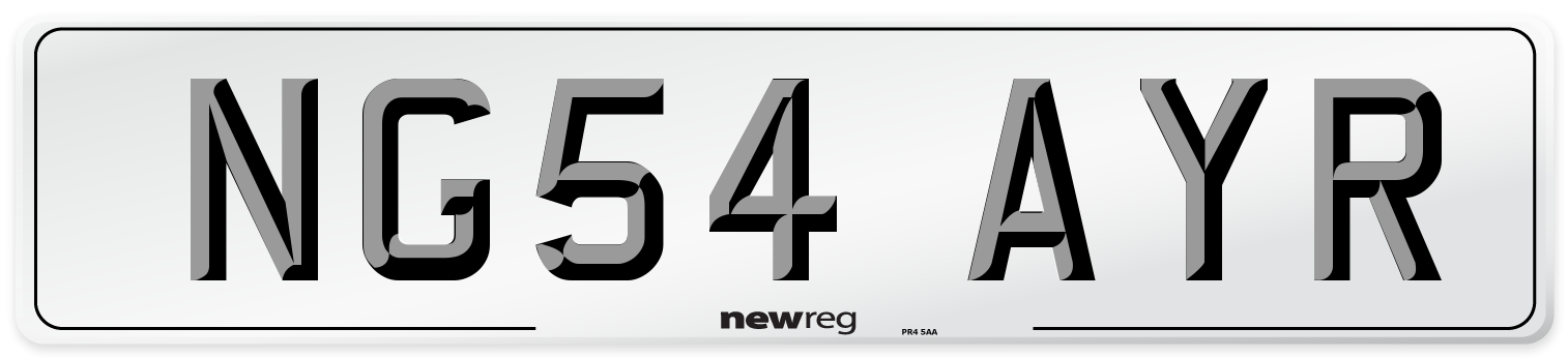 NG54 AYR Number Plate from New Reg